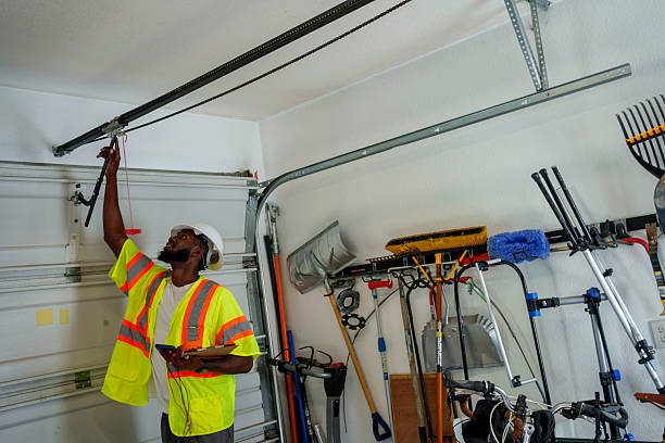 Professional Garage Door Panel Replacement technician working in Bernice, LA